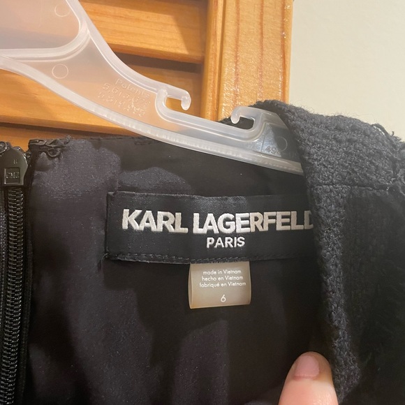 NWOT Karl Lagerfled Sleeveless Tweed Sheath Dress - Picture 5 of 6